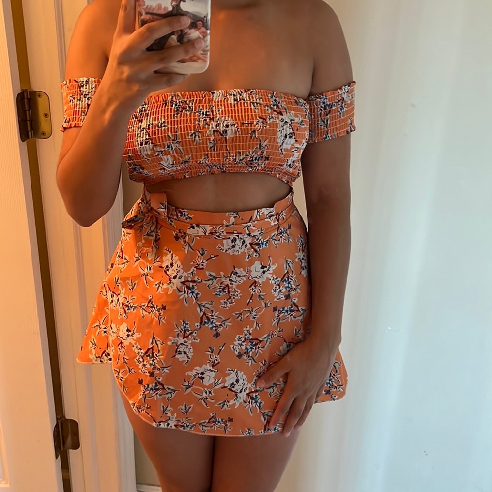 TWO PEICE TOP AND SKIRT SET